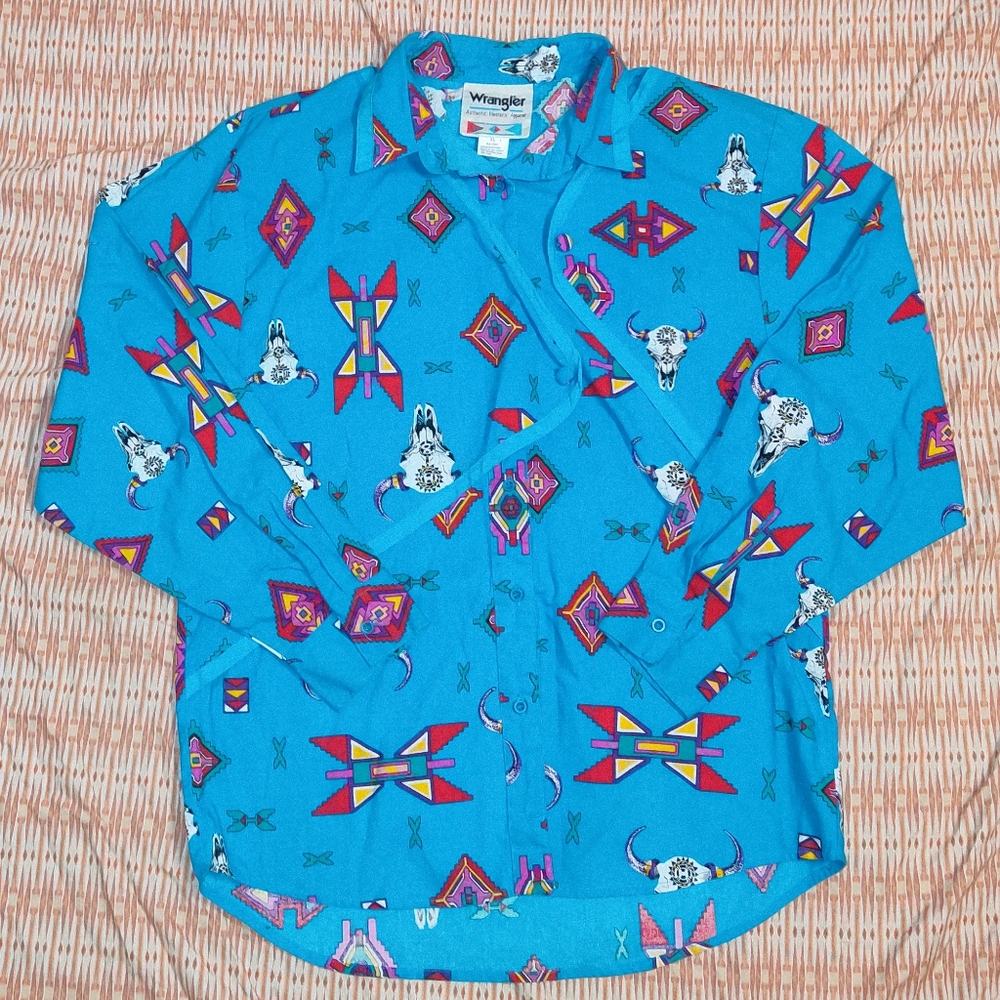 🤠SOLD🤠90's Wrangler Button Up